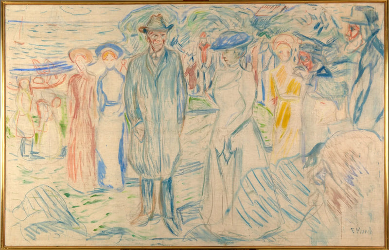 Jonas Lie with his family - Edvard Munch