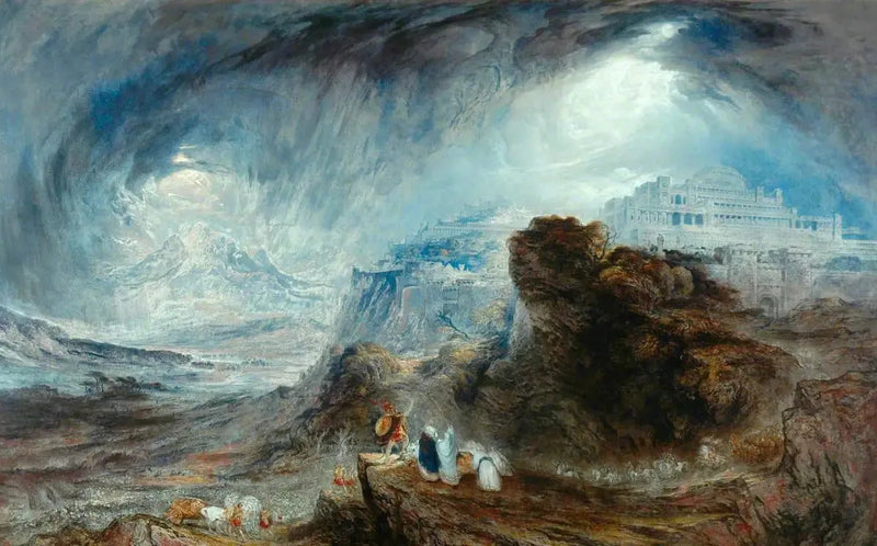 Joshua commanding the sun to stand still over Gibeon - John Martin