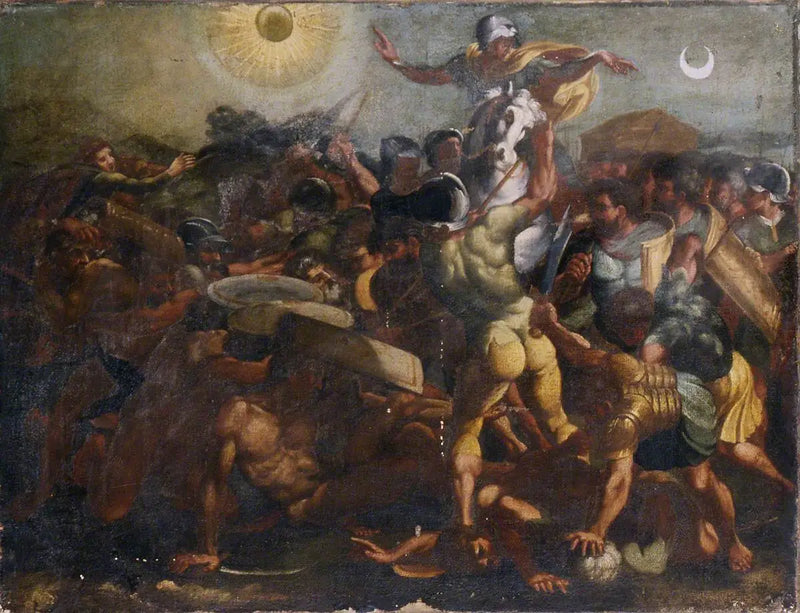 Joshua Commanding the Sun and the Moon to Stand Still - Raphael Sanzio