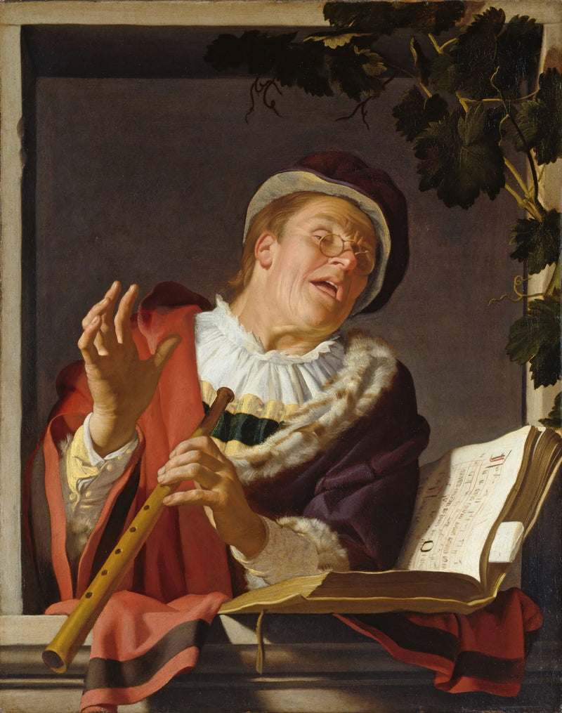 Singing Flute Player - Gerrit van Honthorst