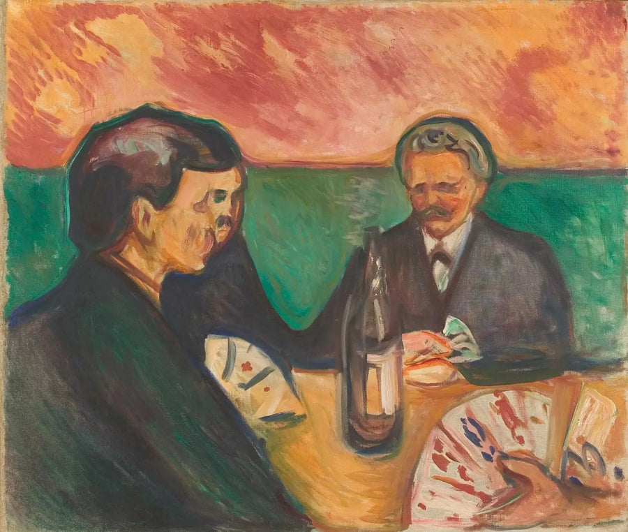 Card Players in Elgersburg - Edvard Munch