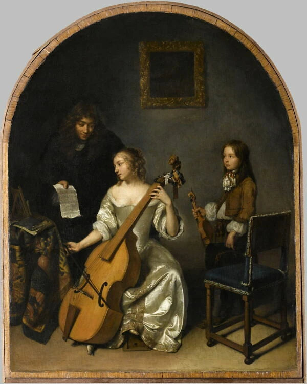 Joueuse de basse de viole - Caspar Netscher