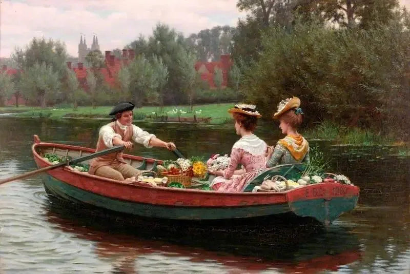 Jour de marché - Edmund Blair Leighton image 1 reproduction de peinture à l’huile