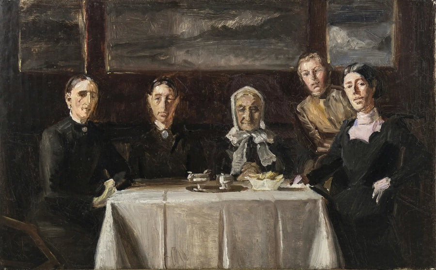 Christmas Day 1900. Composition sketch without men. - Michael Peter Ancher