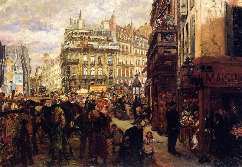 Weekday in Paris - Adolph von Menzel