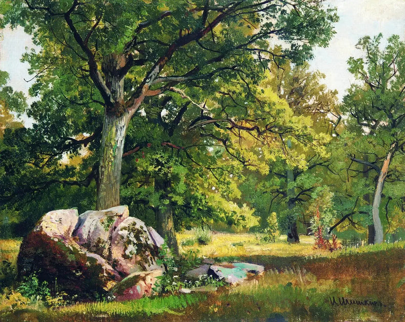 Sunny Day in the Forest. Chênes - Ivan Chichkine