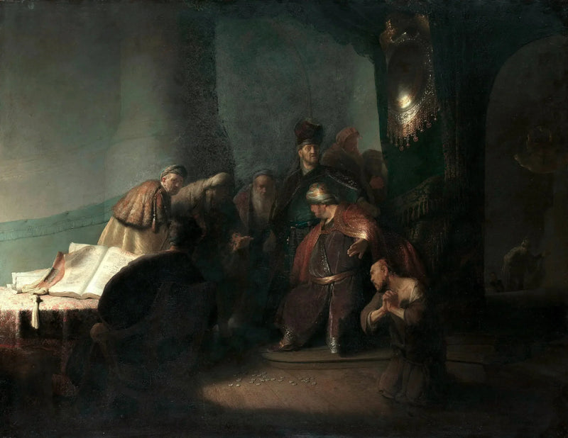 Judas Returns the Thirty Pieces of Silver - Rembrandt