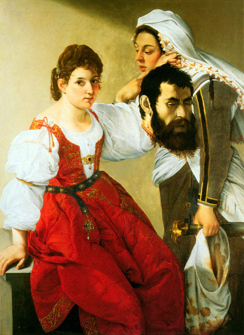 Judith and her maid Abra with the head of Holofernes - Orazio Gentileschi