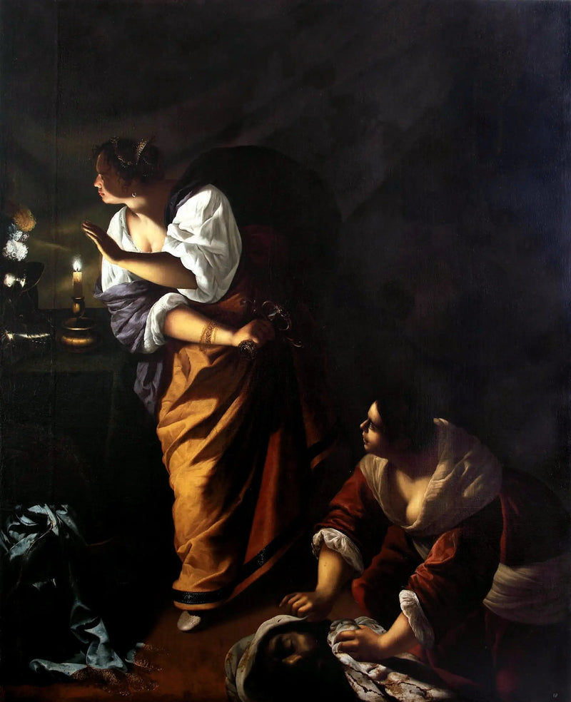 Judith and her maid Abra with the head of Holofernes - Artemisia Gentileschi