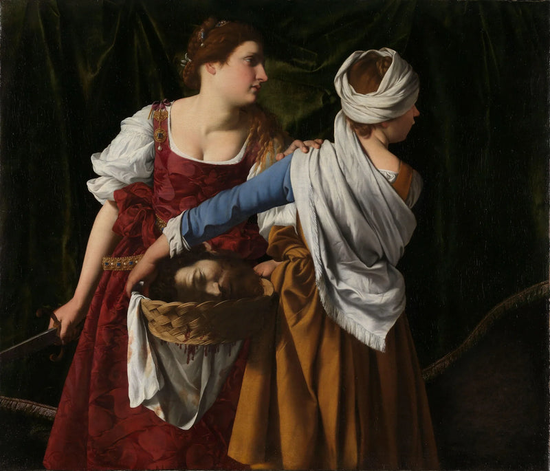 Judith and Her Maid with the Head of Holofernes - Orazio Gentileschi