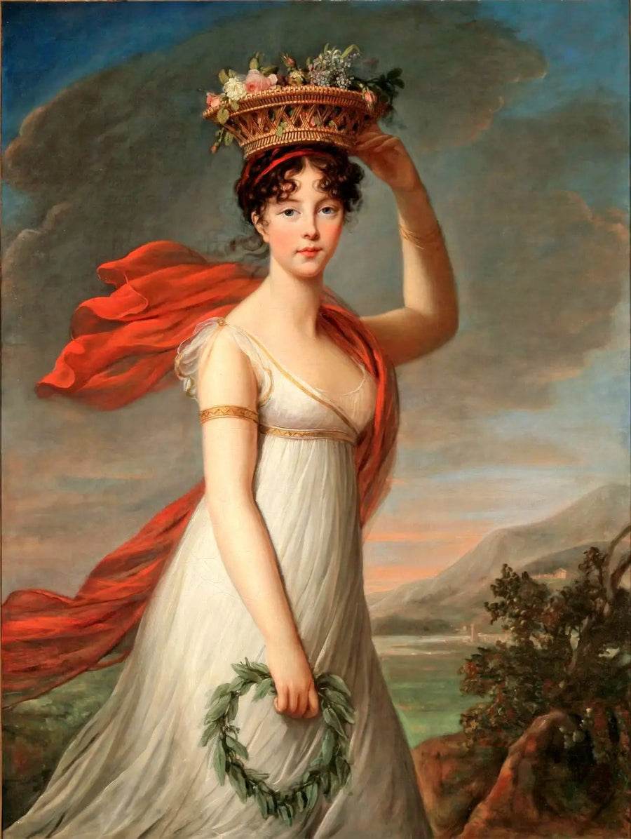 Julie dans le rôle de Flora, déesse romaine des fleurs - Elisabeth Vigeé Le Brun