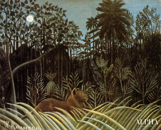 Jungle avec Lion - Henri Rousseau - Reproductions de tableaux et peintures haut de gamme