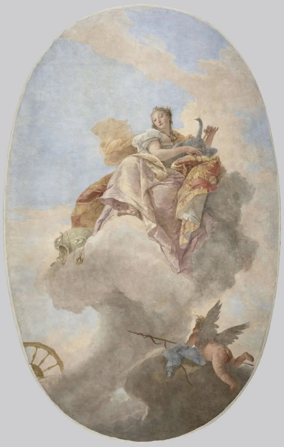 Junon au milieu des nuées - Giovanni Battista Tiepolo image 1 reproduction artisanale de tableau