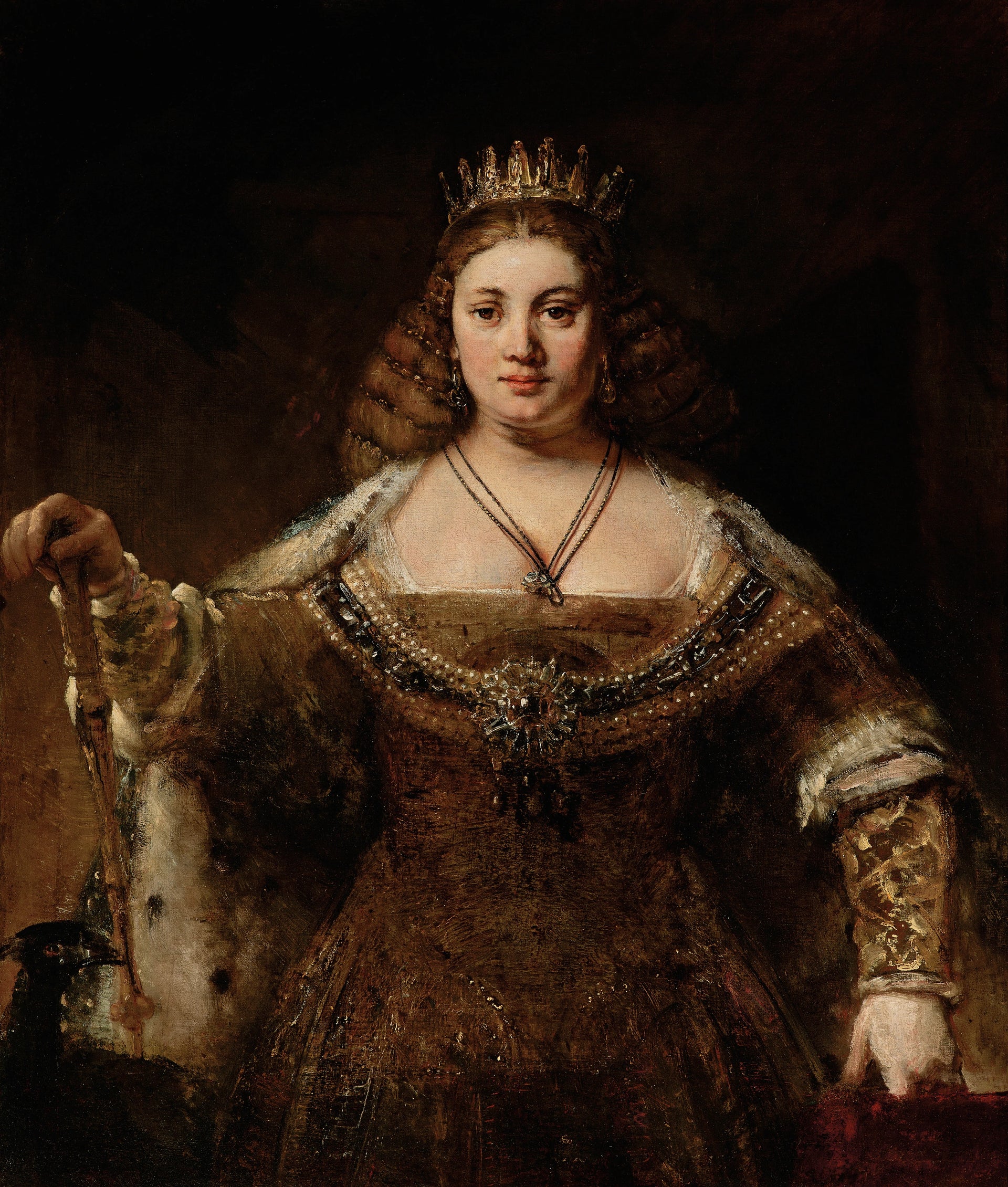 Junon portant une couronne et un sceptre — Rembrandt