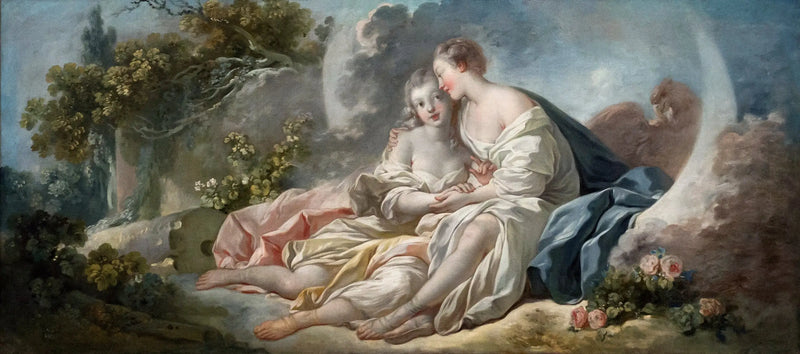 Jupiter sous les traits de Diane, séduisant Callisto - Jean-Honoré Fragonard