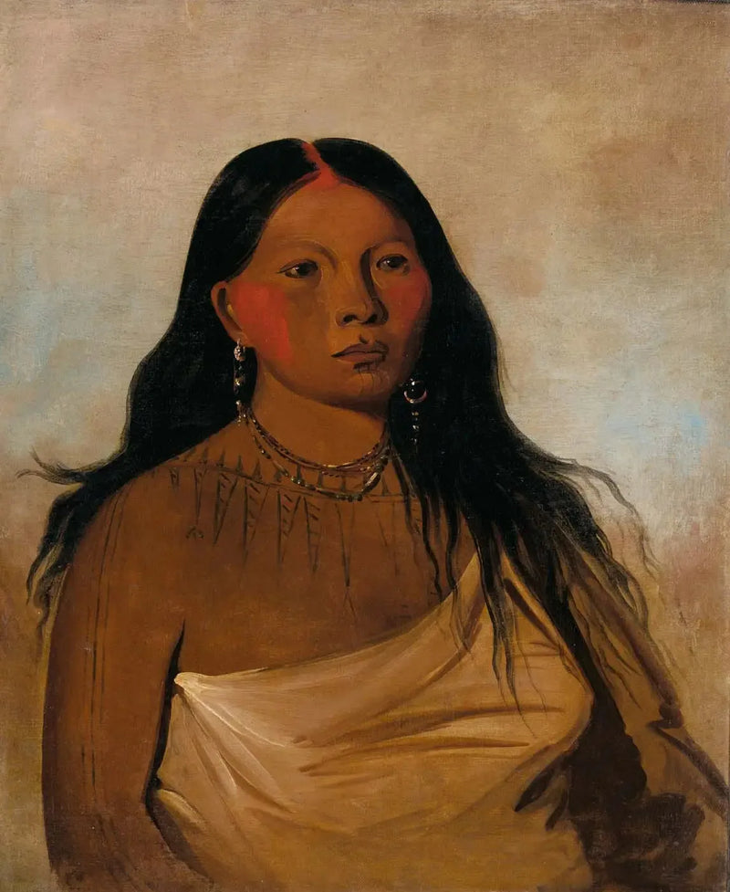Káh-kée-tsee, Thighs, a Wichita woman - George Catlin