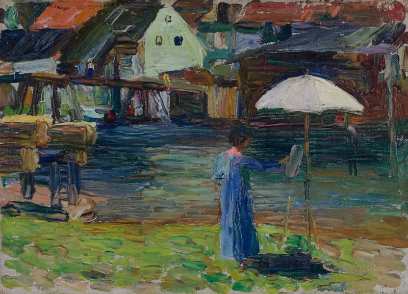 Kallmünz - Gabriele Münter painting I - Vassily Kandinsky