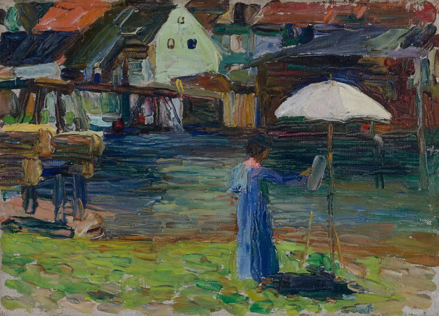 Kallmünz - Gabriele Münter painting I - Vassily Kandinsky