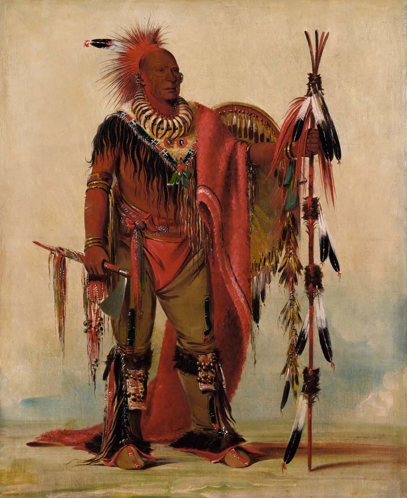 Kee-o-kúk, the vigilant fox, tribe chief - George Catlin