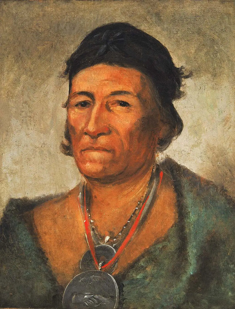 Ko-mán-i-kin, Great Wave, an ancient and distinguished chief - George Catlin
