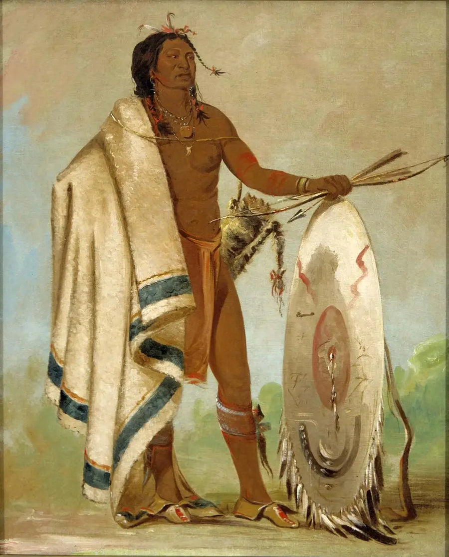 Kotz-a-tó-ah, Smoke Shield, a distinguished warrior - George Catlin