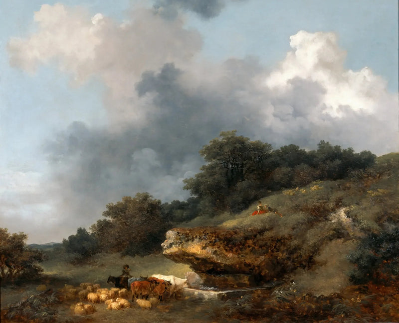The Watering Place - Jean-Honoré Fragonard