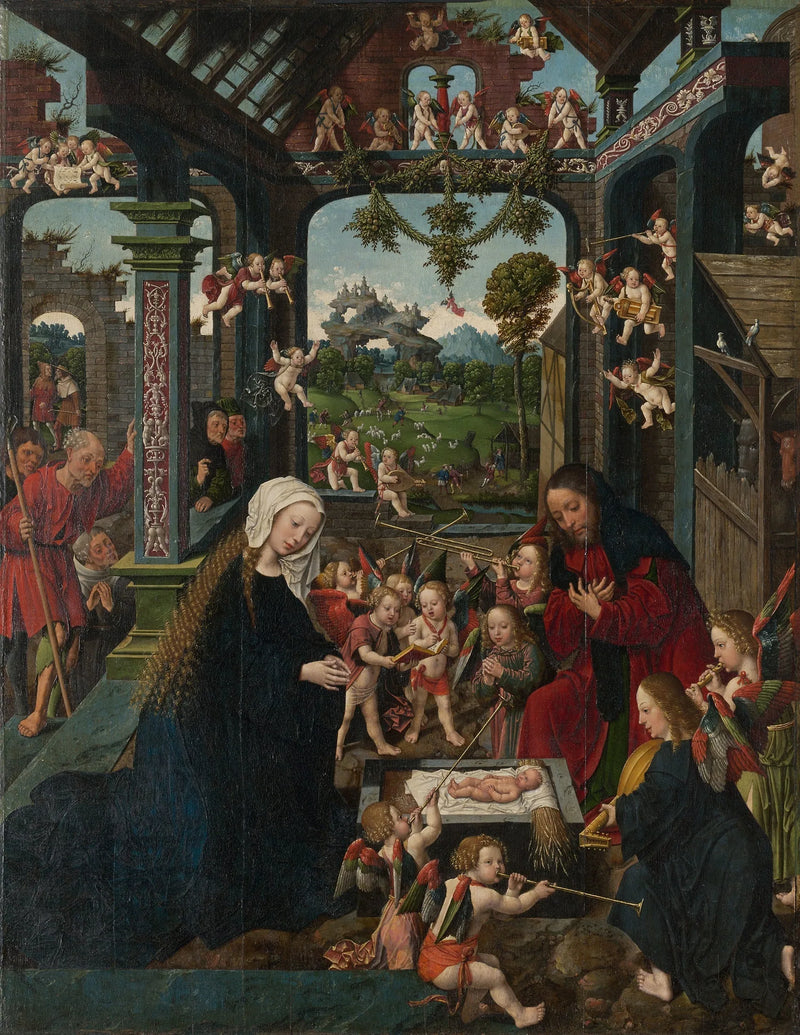 The Adoration of the Child Jesus - Jacob Cornelisz van Oostsanen