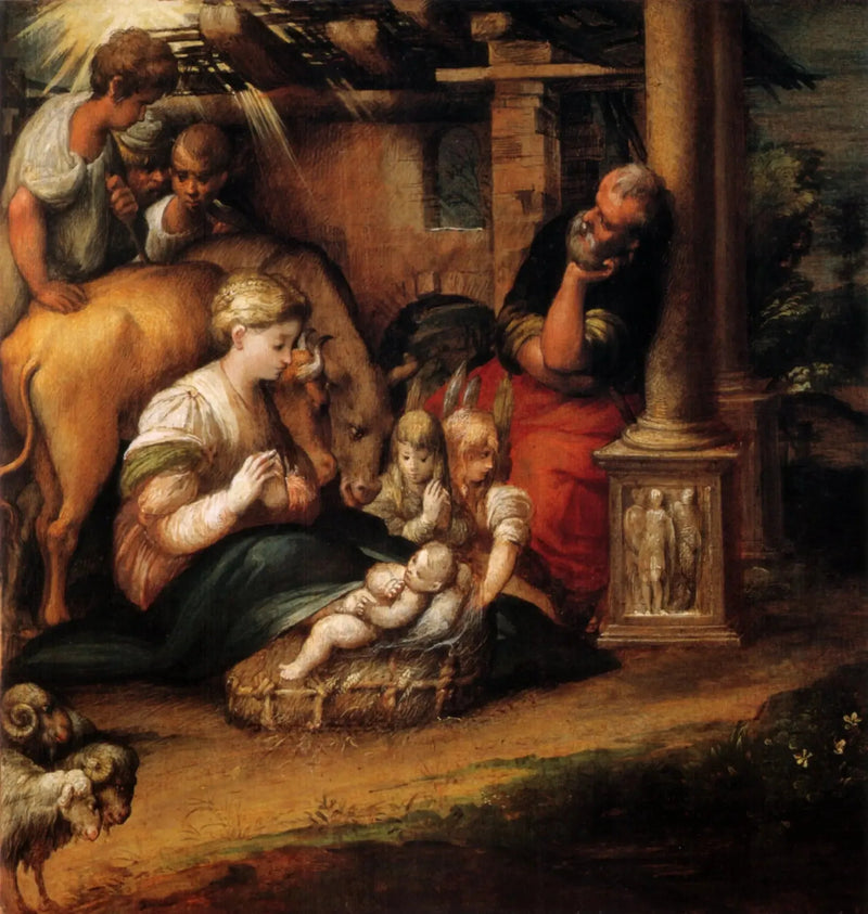 The Adoration of the Shepherds - Parmigianino