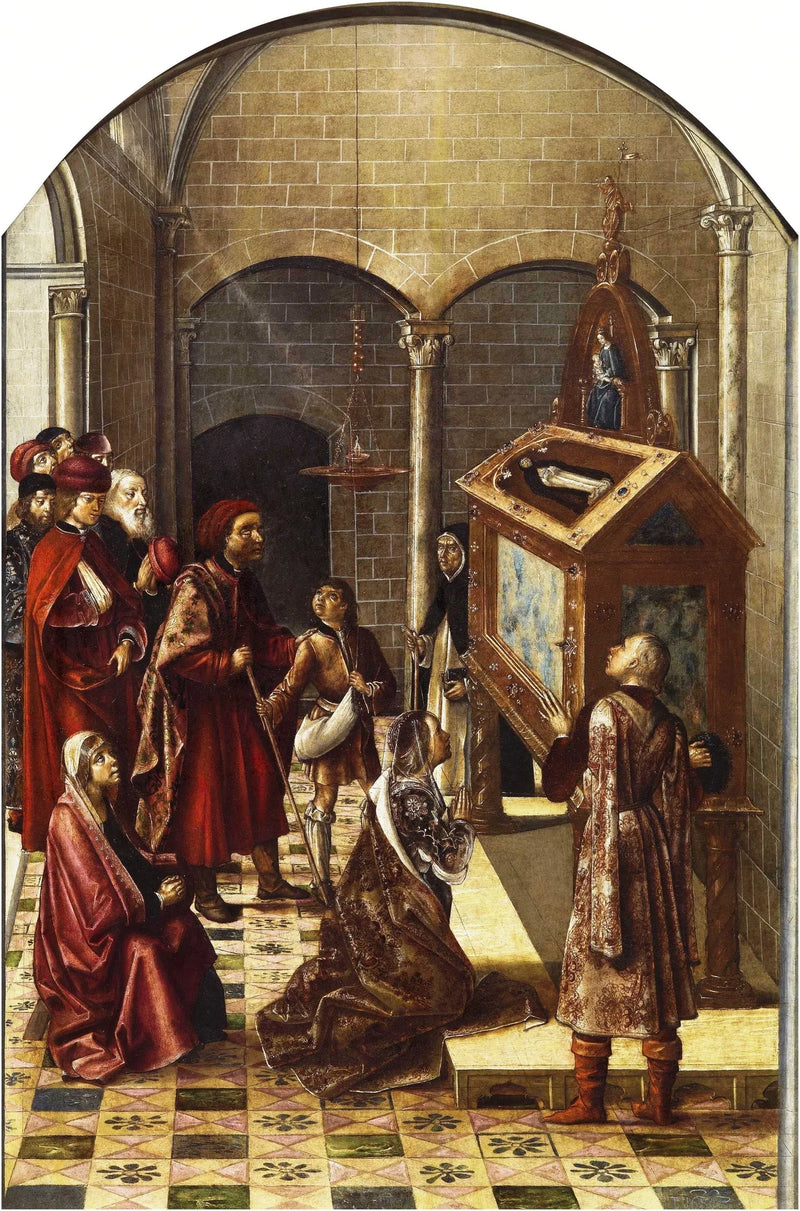 The Adoration of the Tomb of Saint Peter Martyr - Pedro Berruguete