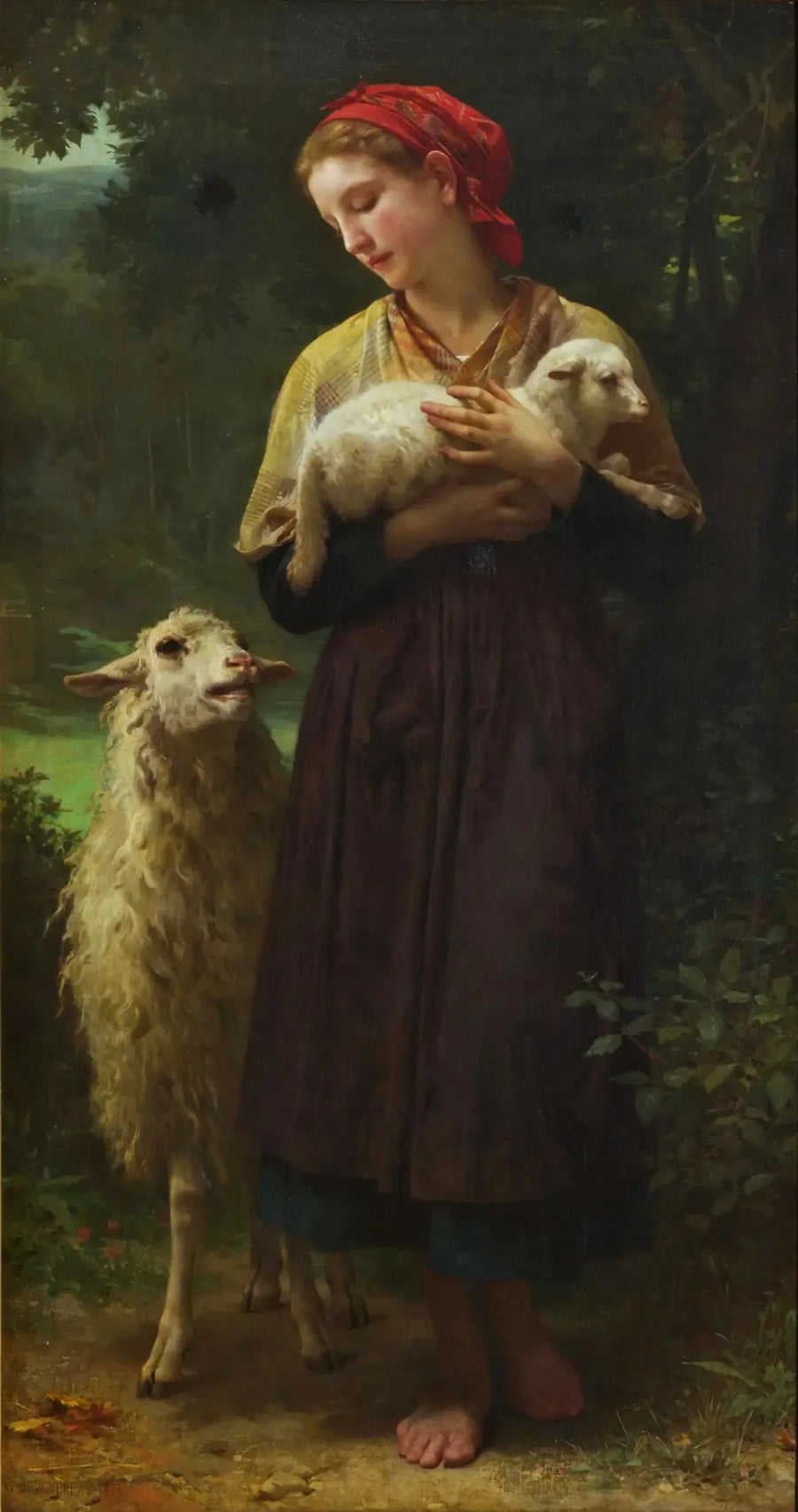 The Newborn Lamb - Bouguereau