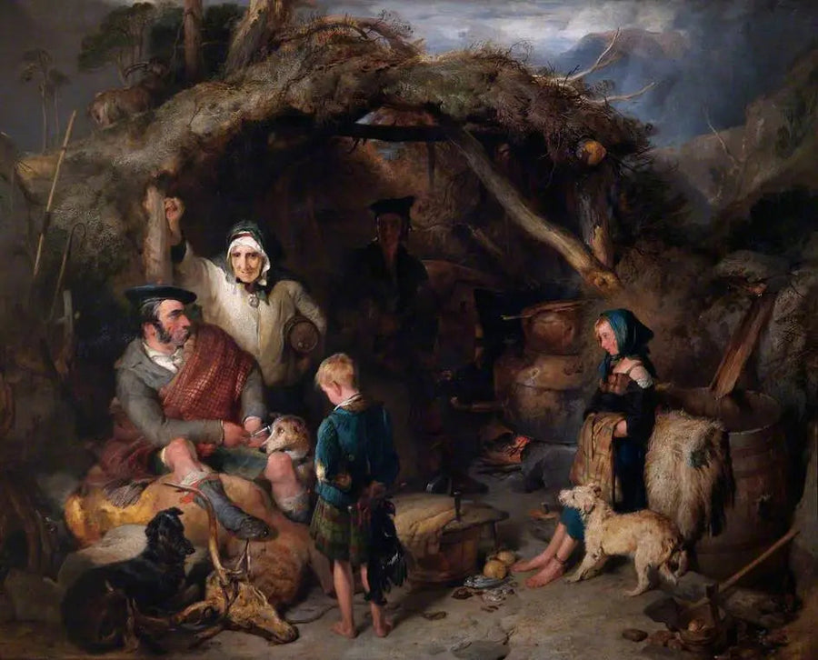 The illicit whisky still of the Highlands - Edwin Henry Landseer
