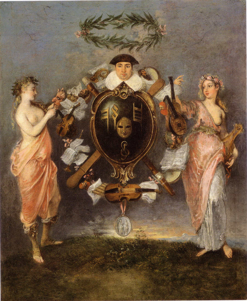 The Alliance of Music and Comedy - Antoine Watteau