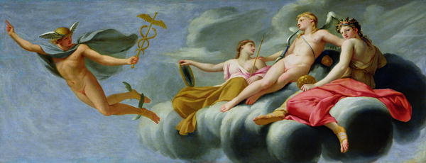 Love commands Mercury to announce his power to the universe - Eustache Le Sueur