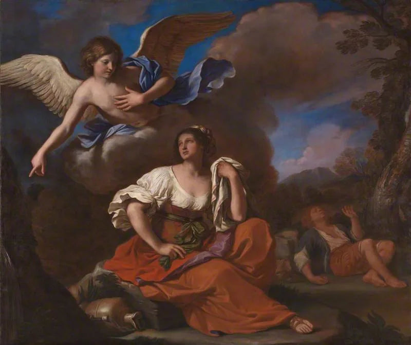 The angel apparaît à Agar et Ismaël - Guercino