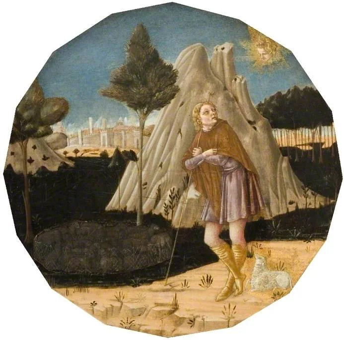 The angel appears to Joachim - Matteo di Giovanni