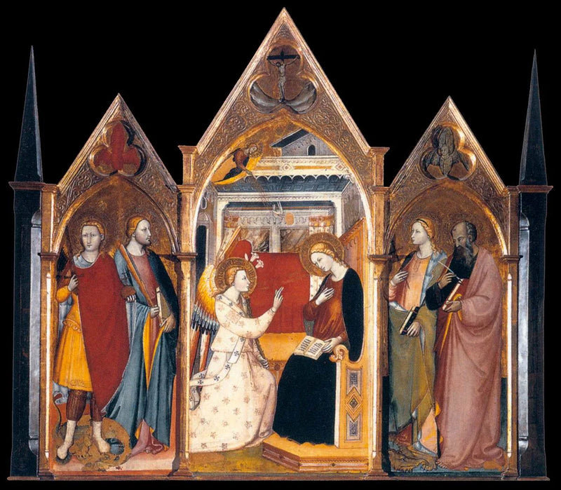 The Annunciation with Four Saints - Bicci di Lorenzo