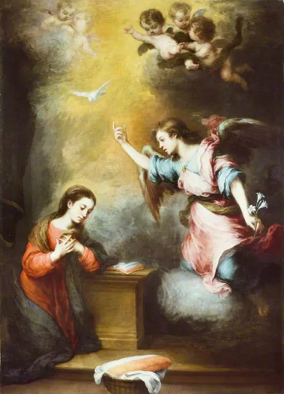 L'Annonciation - Bartolomé Esteban Murillo image 1 reproduction de peinture à l’huile