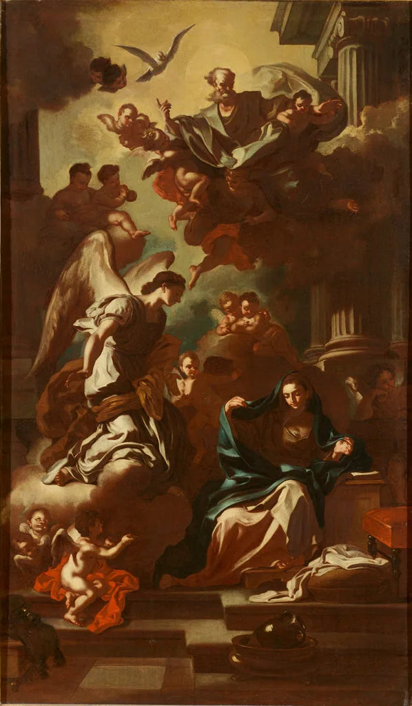 The Annunciation, modello for the altarpiece of the church of San Rocco - Francesco Solimena