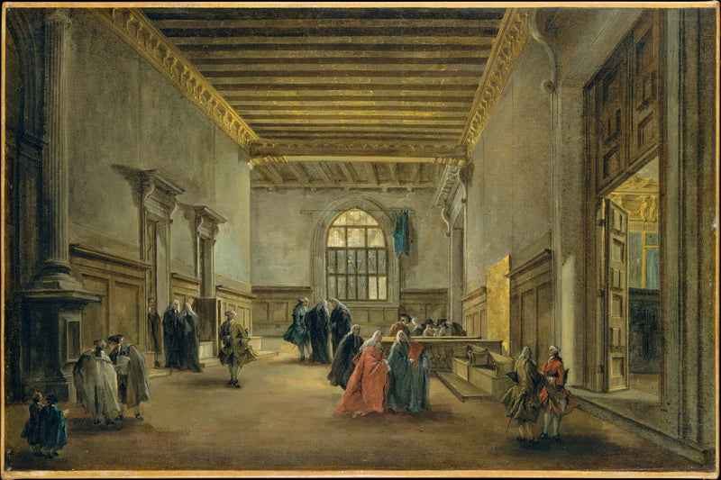 The Antichambre of the Sala del Maggior Consiglio - Francesco Guardi