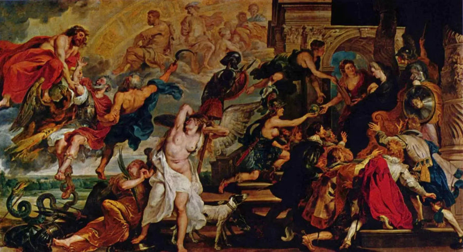 The Apotheosis of Henry IV and the Proclamation of the Queen's Regency, May 14, 1610 (Louvre) - Peter Paul Rubens