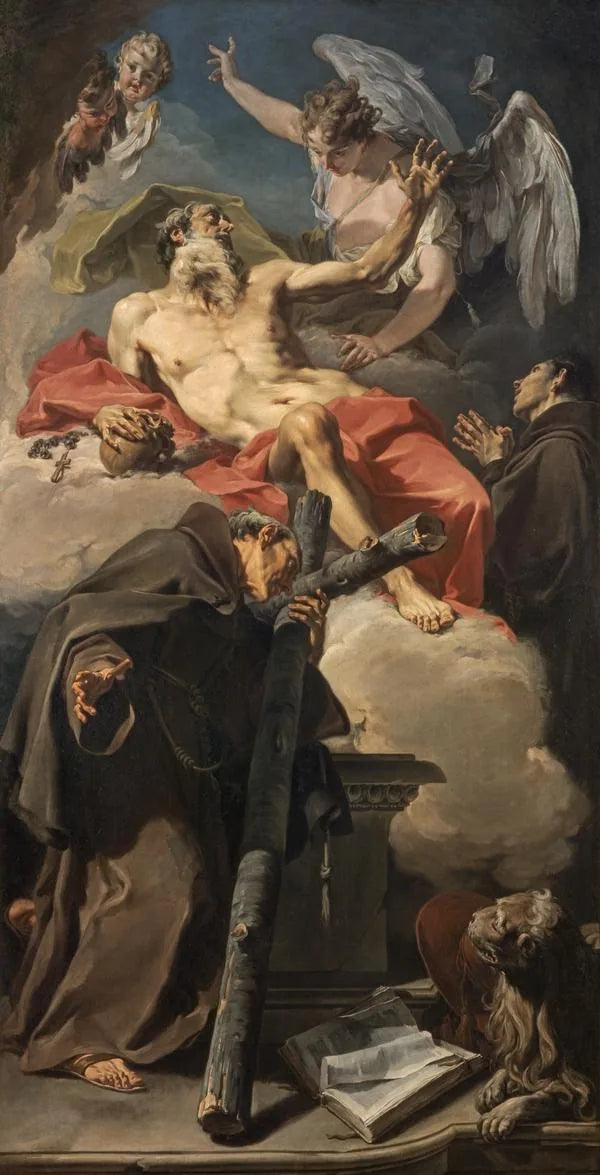 The Apotheosis of Saint Jerome with Saint Peter of Alcántara and Antonino da Patti - Giovanni Battista Pittoni