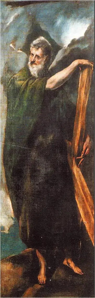The Apostle Andrew in full length - El Greco