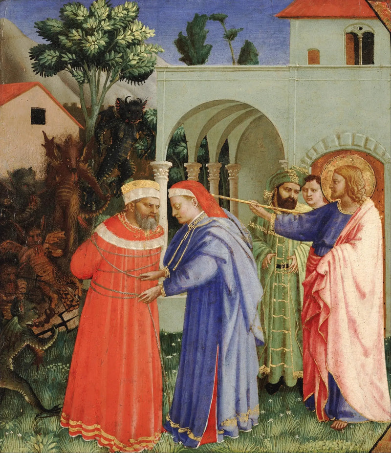 Saint James the Greater Apostle freeing the magician Hermogenes - Fra Angelico