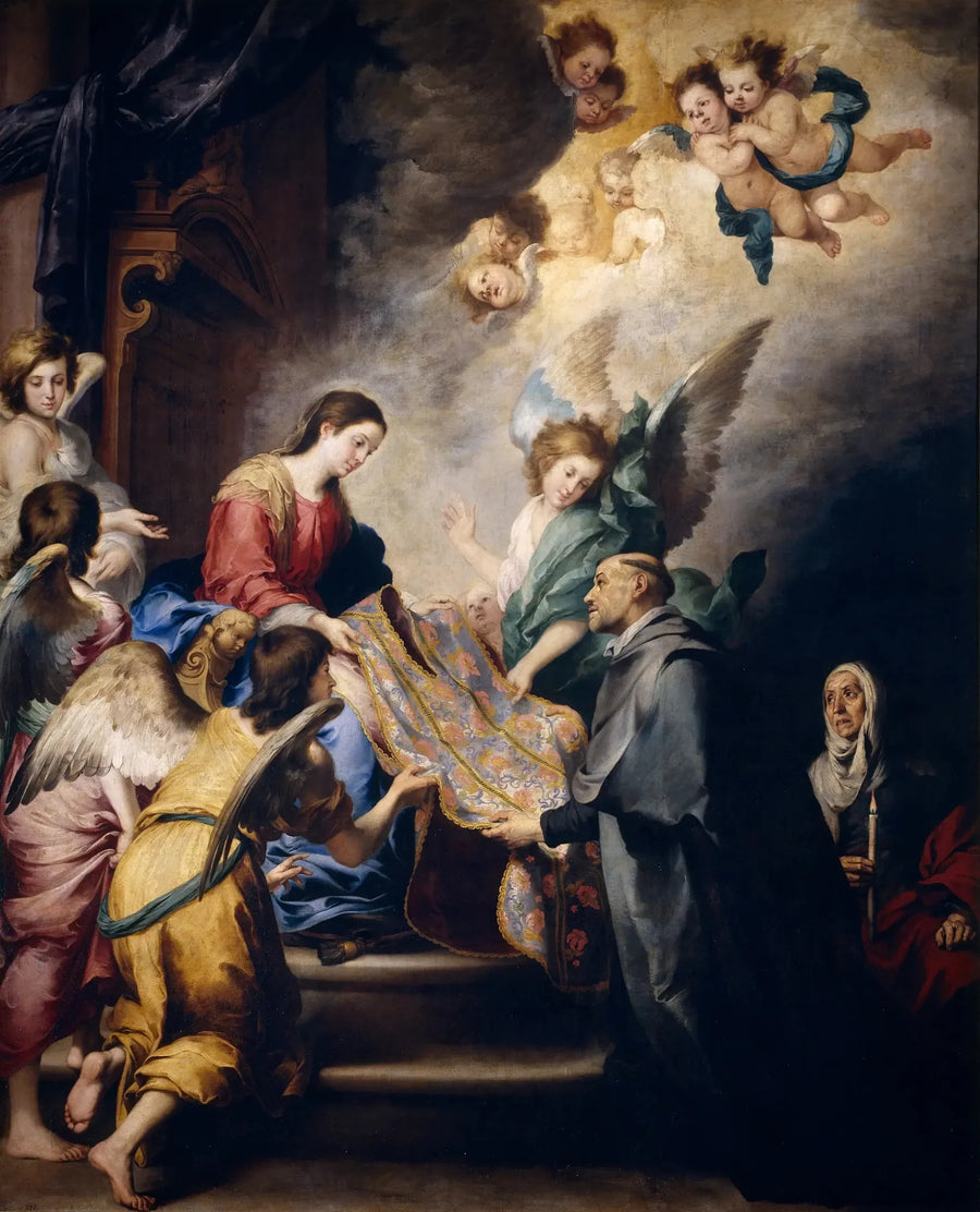 The Apparition of the Virgin at Saint Ildefonse - Bartolomé Esteban Murillo