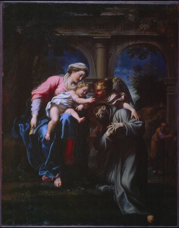 The Apparition of the Virgin and the Infant Jesus to Saint Francis - Annibale Carracci