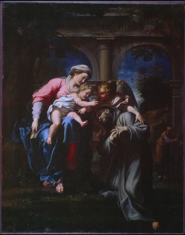 The Apparition of the Virgin and the Infant Jesus to Saint Francis - Annibale Carracci