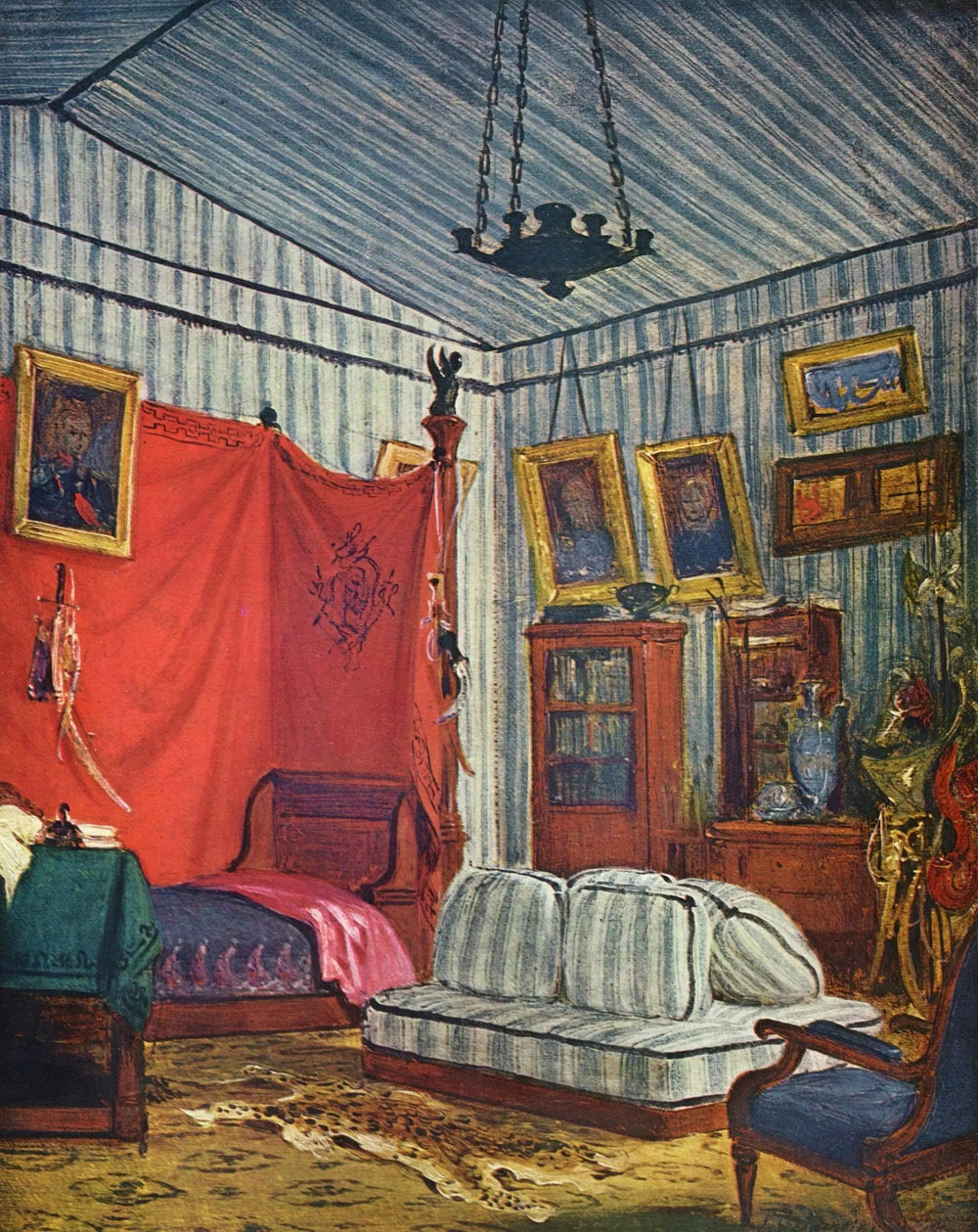 Reproduction du tableau « L'Appartement du comte de Mornay - Eugène Delacroix » par Alpha Reproduction en peinture à l’huile