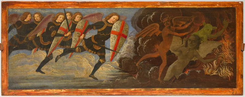 Archangel Saint Michael and the Angels at War Against the Devil - Domenico Ghirlandaio