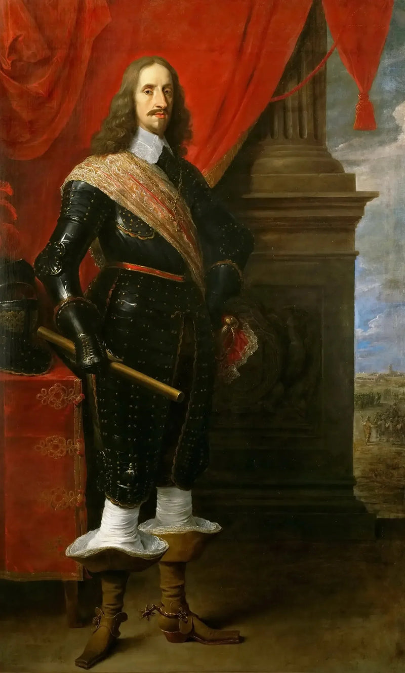 Archduke Léopold Guillaume, with the siège of Gravelingen in the background - David Teniers the Younger