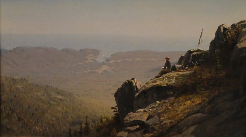 The artist drawing at Mount Desert, in Maine - Sanford Robinson Gifford